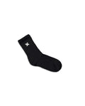 Kiban Black Socks - White Embroidery